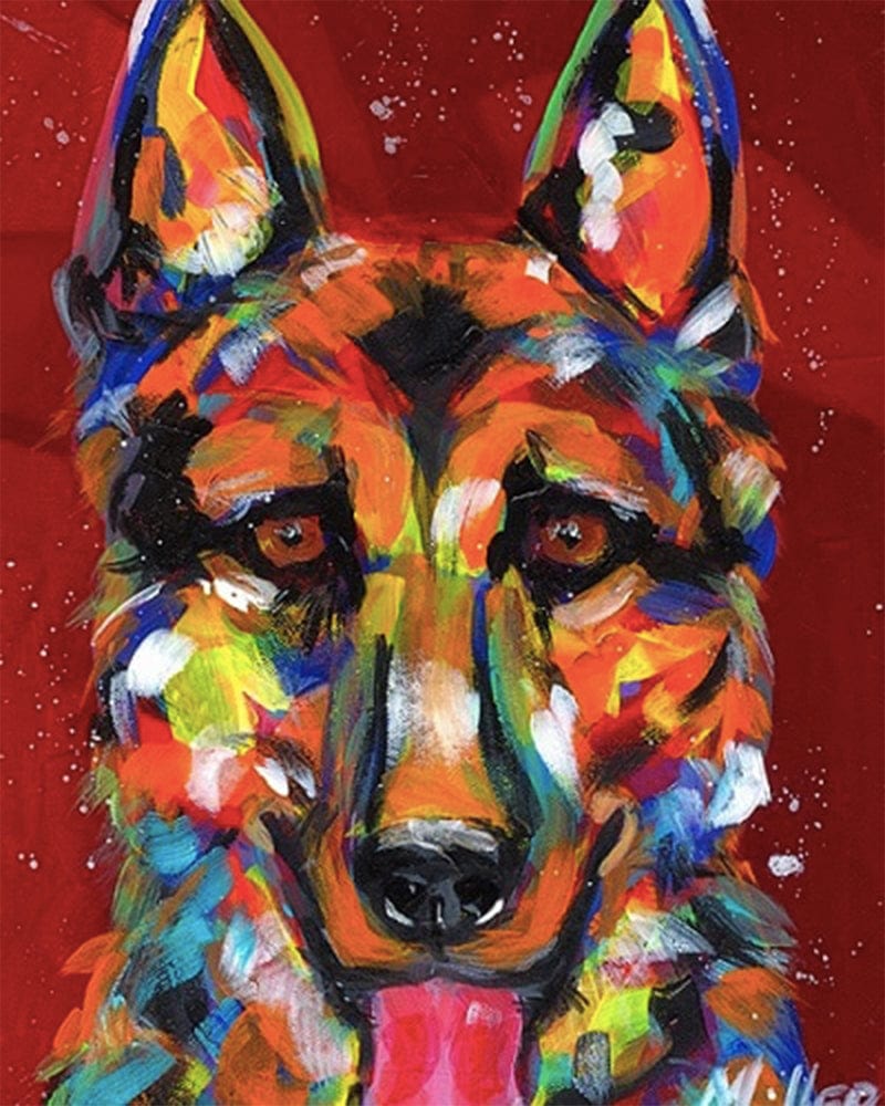 paintingnumberart Paint By Numbers Kit – Colorful German Shepherd Dog