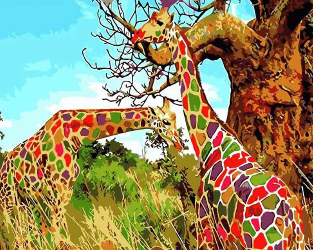 paintingnumberart Paint By Numbers Kit – Colorful Giraffe