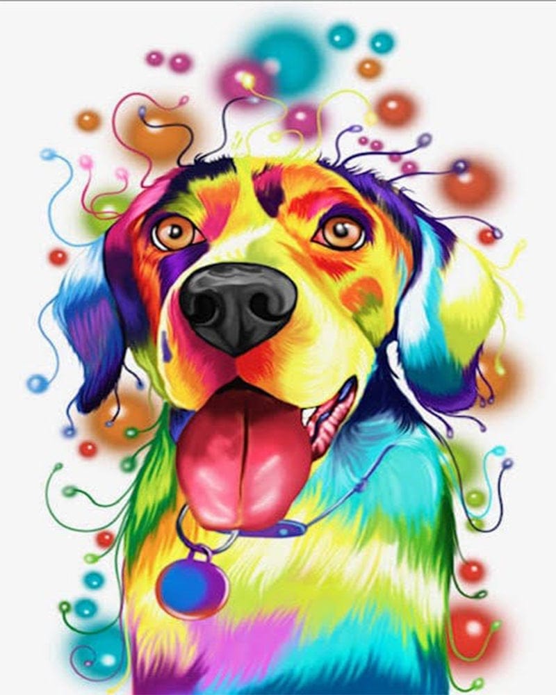 paintingnumberart Paint By Numbers Kit – Colorful Retriever Dog