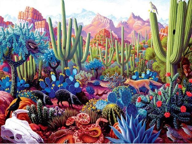 paintingnumberart Paint By Numbers Kit -Colorful Succulents Desert