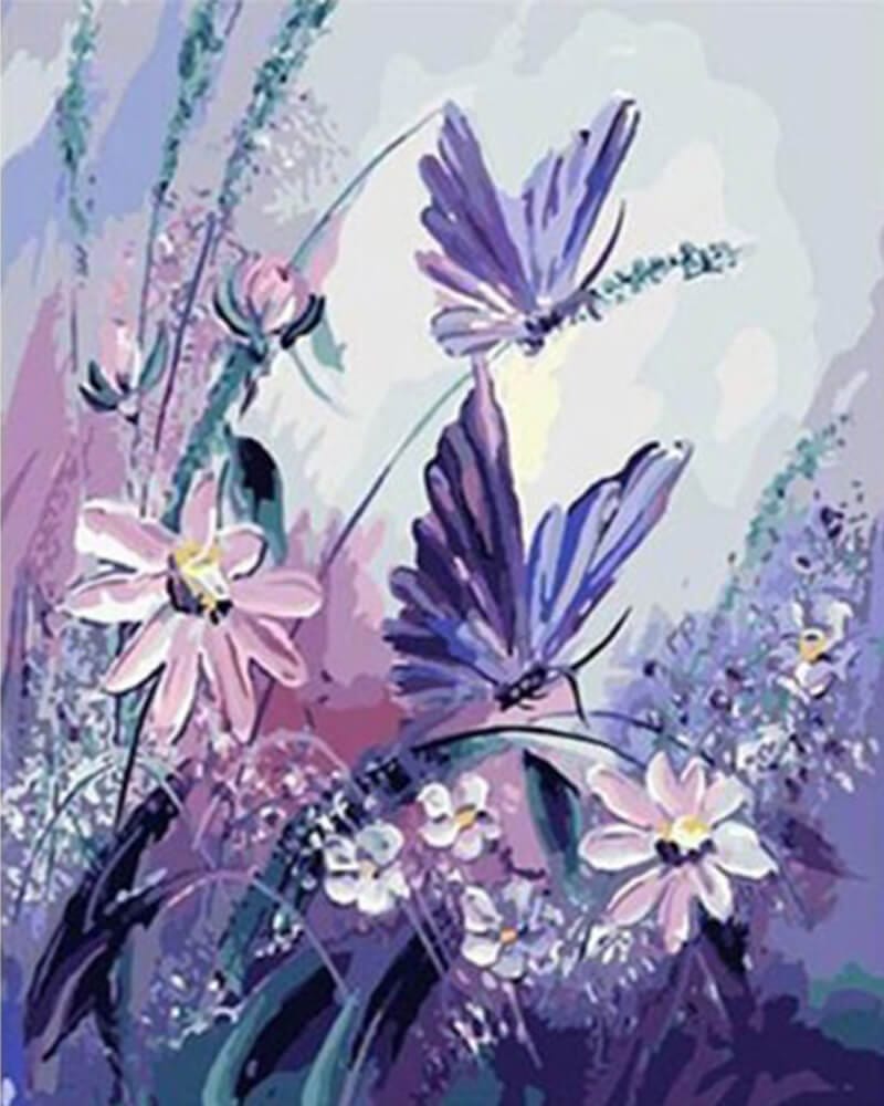 paintingnumberart Paint by Numbers Kit-Daisy and Butterfly