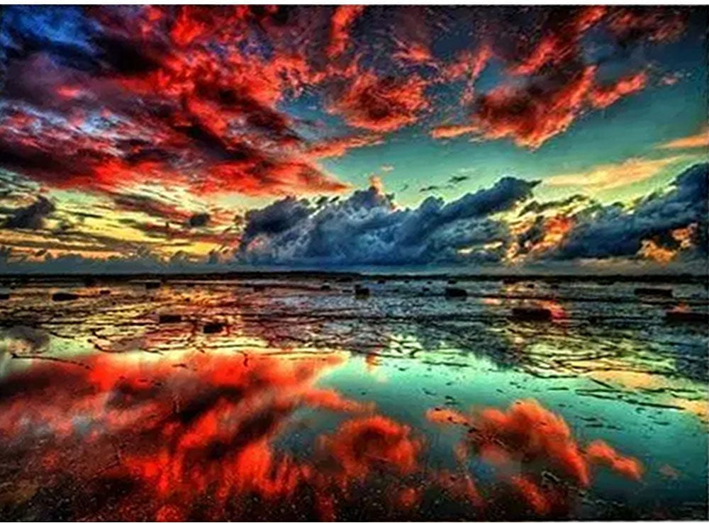 paintingnumberart Paint by Numbers Kit – Dusk Ocean