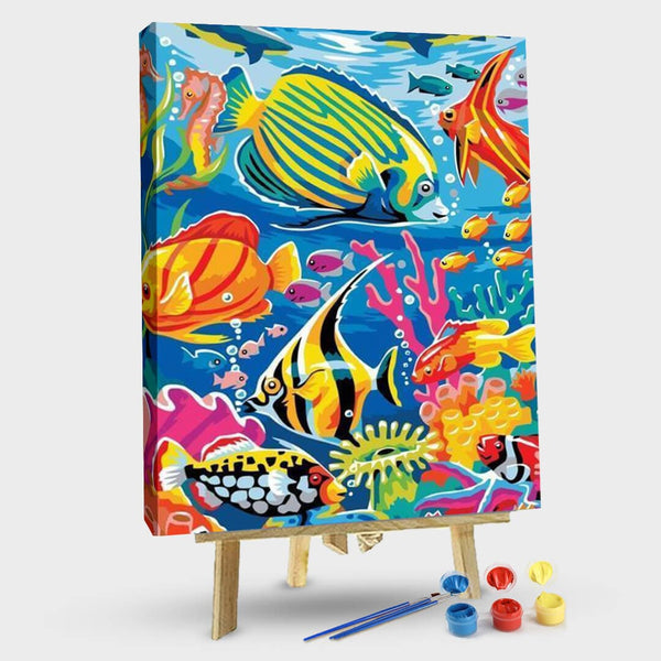 paintingnumberart Paint By Numbers Kit-Fish in the Ocean