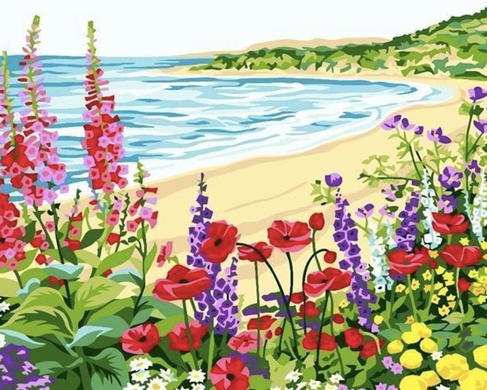 paintingnumberart Paint By Numbers Kit – Flower by the sea
