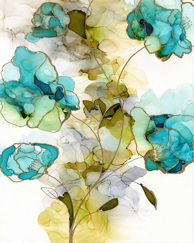 paintingnumberart Paint by Numbers Kit-Flower Facets II Wall Art