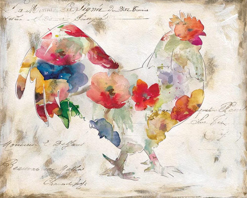 paintingnumberart Paint By Numbers Kit-Flowered Rooster