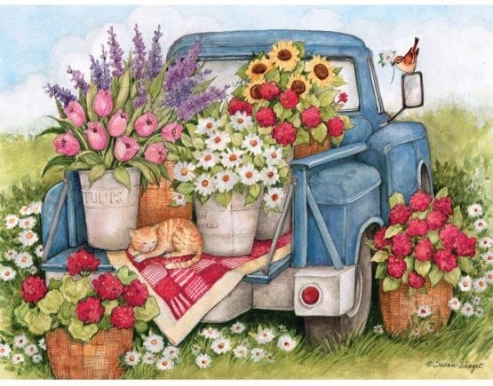 paintingnumberart Paint by Numbers Kit – Flowers and Car