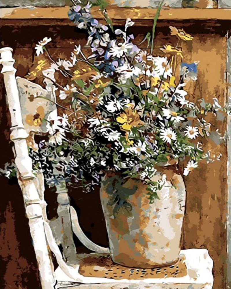 paintingnumberart Paint By Numbers Kit – Flowers in an old Vase