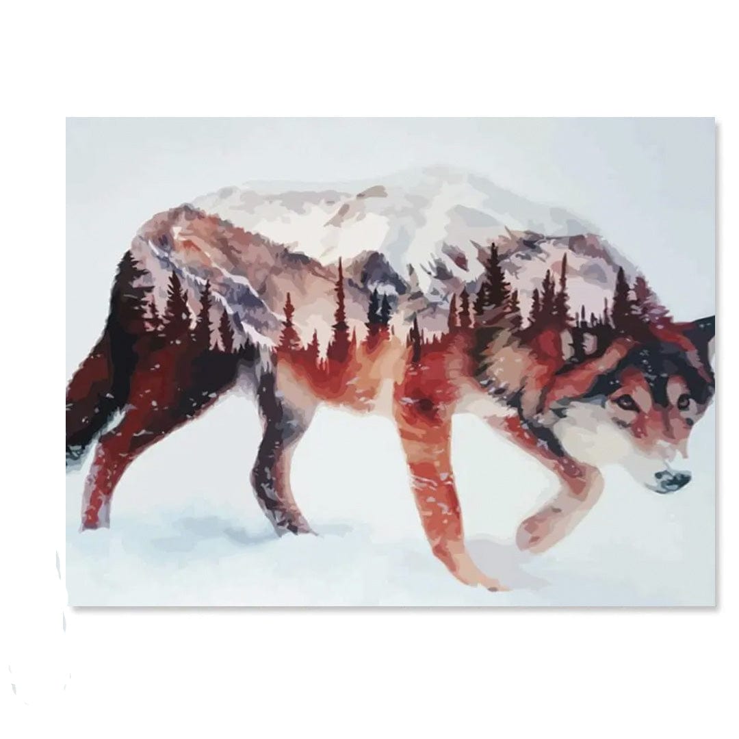 paintingnumberart Paint By Numbers Kit – Forest Wolf kit