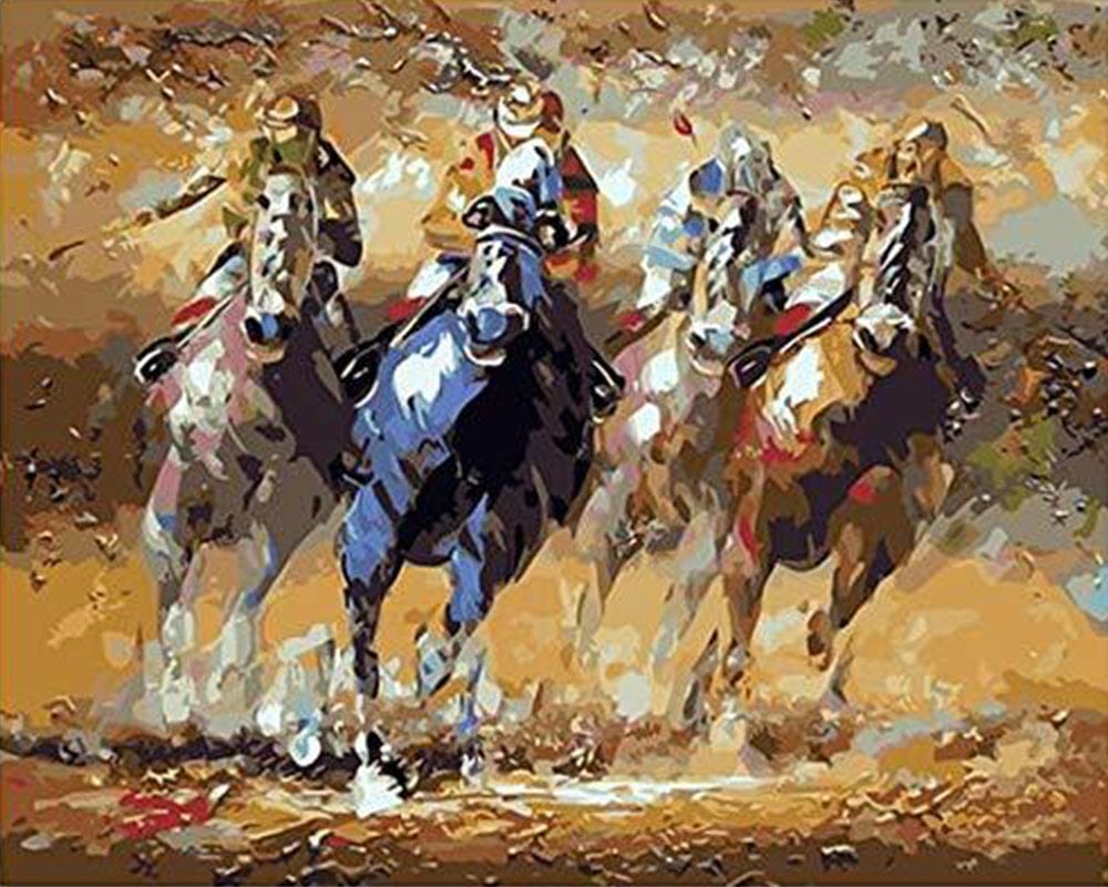paintingnumberart Paint By Numbers Kit – Four Horses