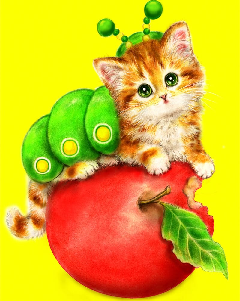 paintingnumberart Paint By Numbers Kit- Fruit cat