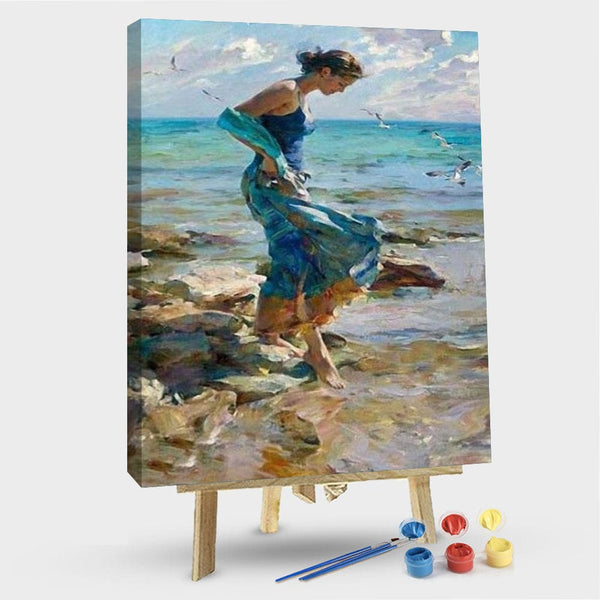 paintingnumberart Paint By Numbers Kit – Girl Figure Painting Modern