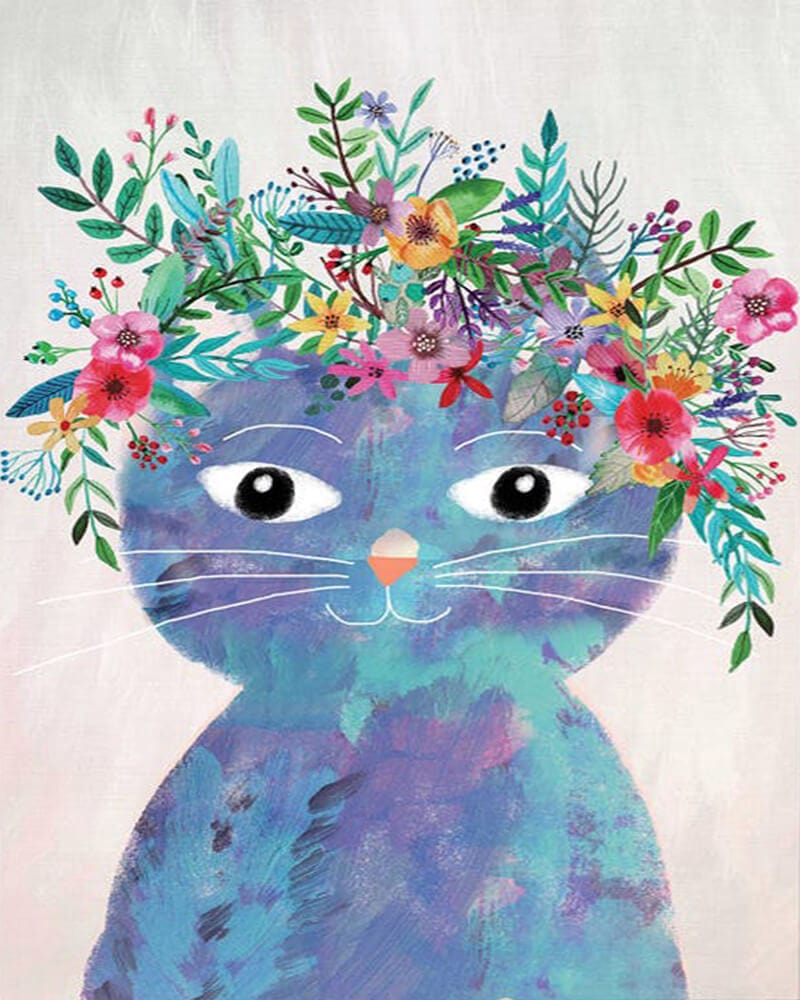 paintingnumberart Paint By Numbers Kit-Guardian – Flower Cat II