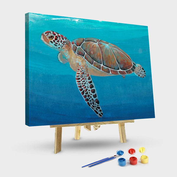 paintingnumberart Paint By Numbers Kit-Guardian – Ocean Sea Turtle II