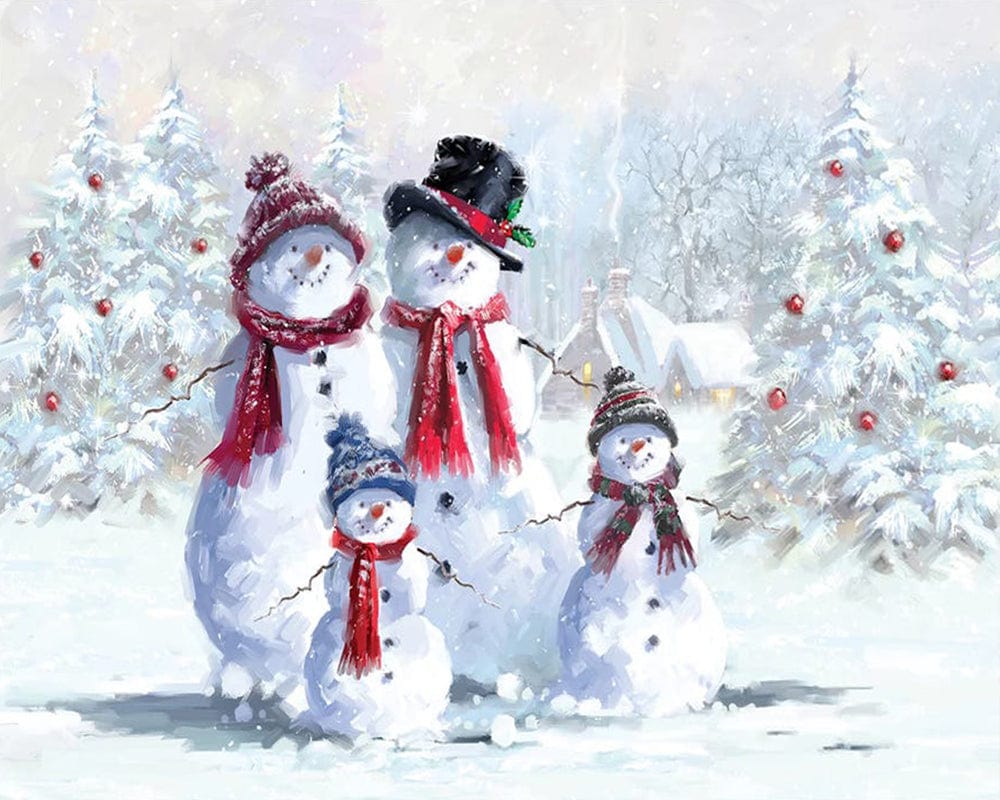 paintingnumberart Paint By Numbers Kit-Guardian – Snowman Family