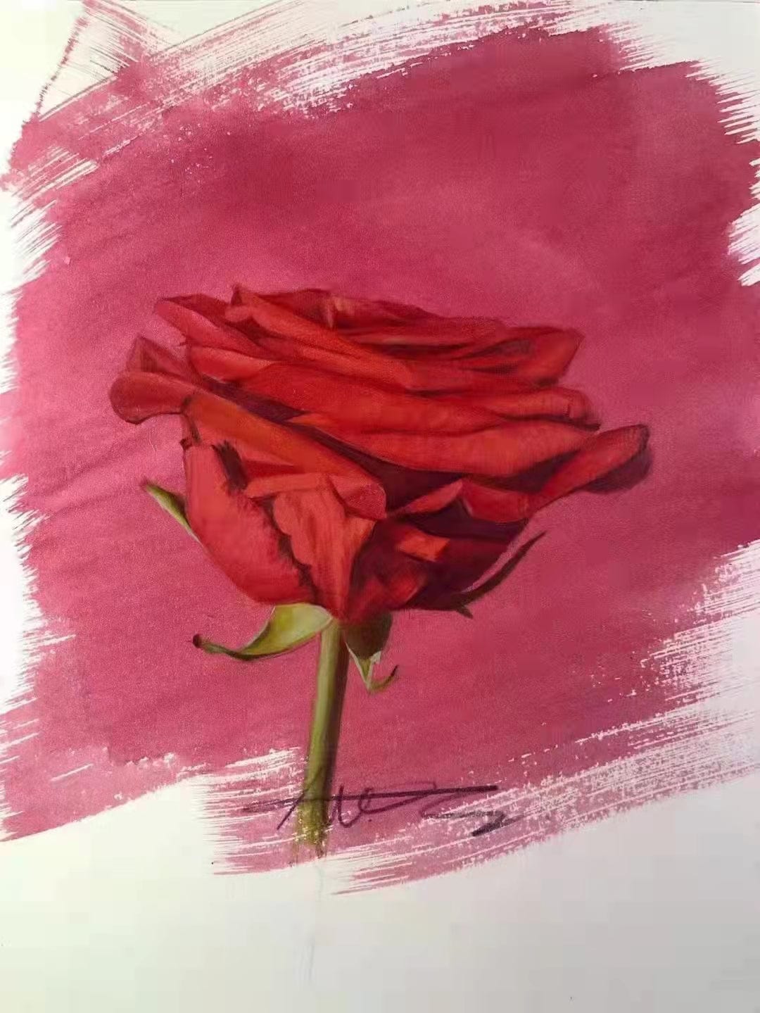 paintingnumberart Paint By Numbers Kit-Hand drawn red romantic roses