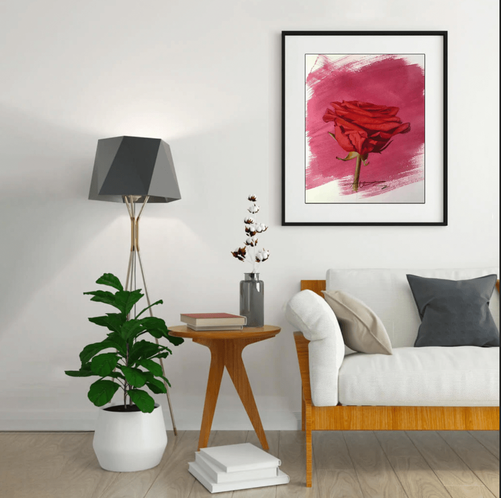 paintingnumberart Paint By Numbers Kit-Hand drawn red romantic roses