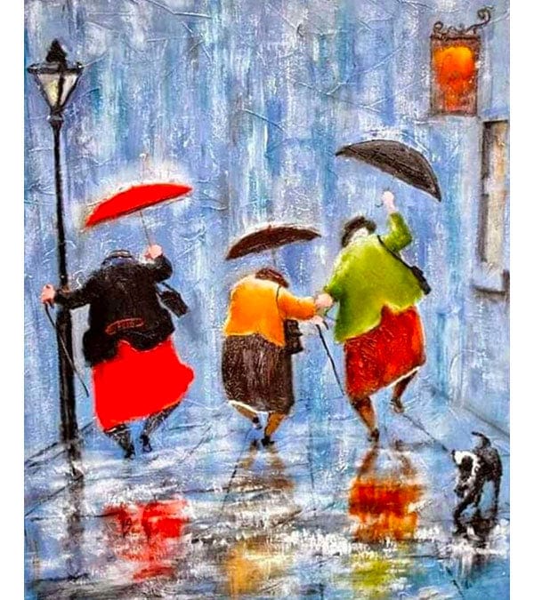 paintingnumberart Paint By Numbers Kit – Happy Sisters on Rainy Days