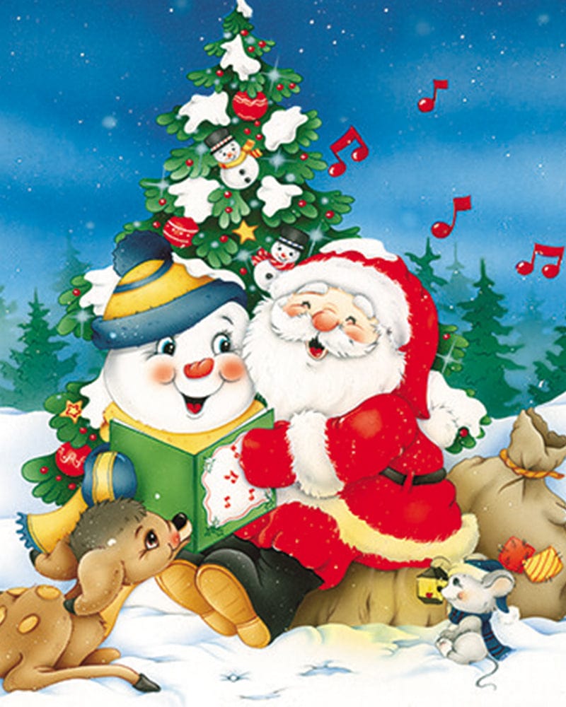 paintingnumberart Paint By Numbers Kit-Happy Snowman