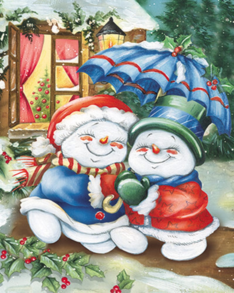 paintingnumberart Paint By Numbers Kit-Happy Snowman