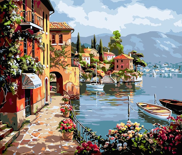 paintingnumberart Paint by Numbers Kit-Life by the sea