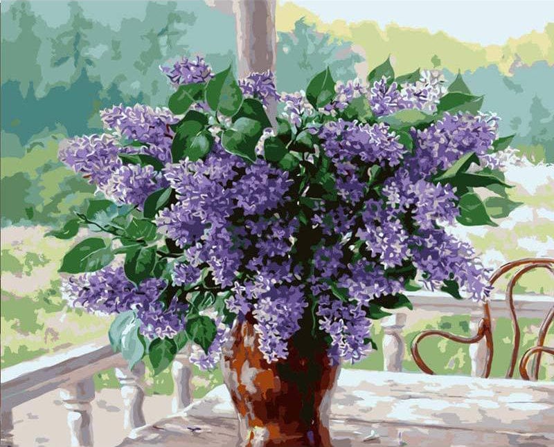 paintingnumberart Paint By Numbers Kit – Lilacs on the Patio