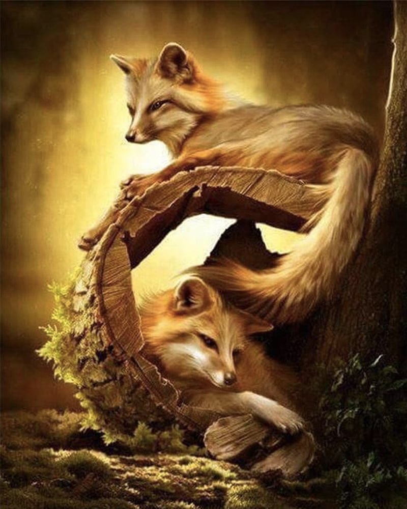 paintingnumberart Paint By Numbers Kit – little fox in the forest