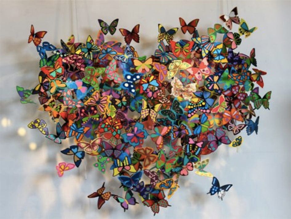 paintingnumberart Paint by Numbers Kit – Mandala Butterfly Heart