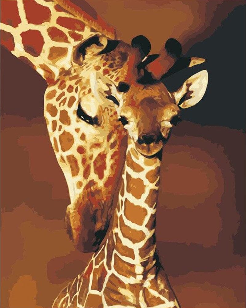 paintingnumberart Paint By Numbers Kit – Mother Giraffe