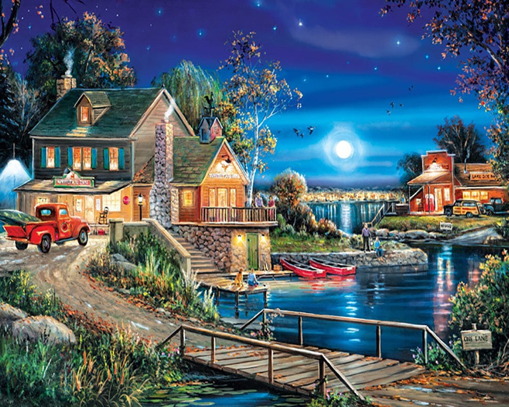 paintingnumberart Paint by Numbers Kit-Nightfall Villa