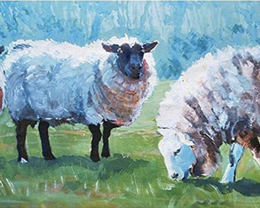 paintingnumberart Paint By Numbers Kit – Primitive sheep grazing