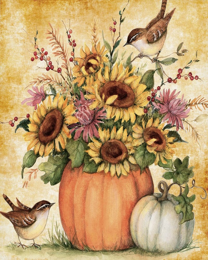 paintingnumberart Paint By Numbers Kit-Pumpkin Sunflowers