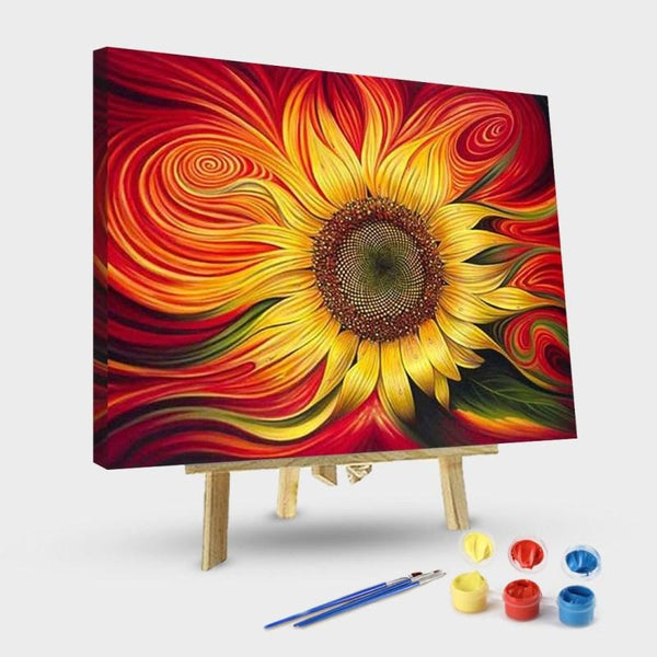 paintingnumberart Paint by Numbers Kit – Red Sunflower