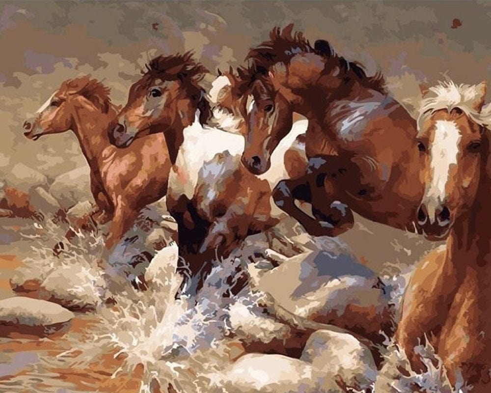 paintingnumberart Paint By Numbers Kit – Running Horse