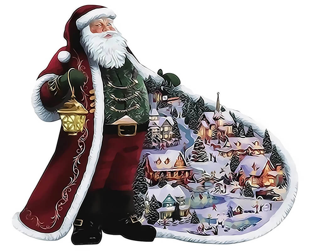 paintingnumberart Paint By Numbers Kit-Santa Claus & Fantasy Landscape