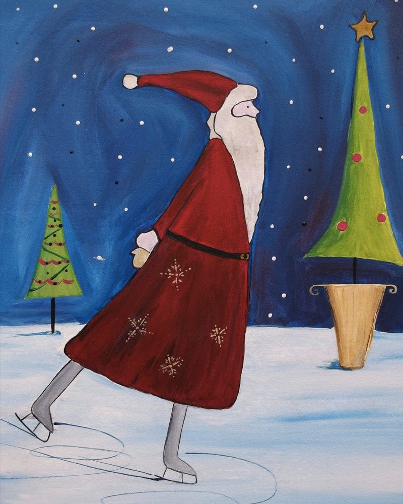 paintingnumberart Paint By Numbers Kit – Santa Skating