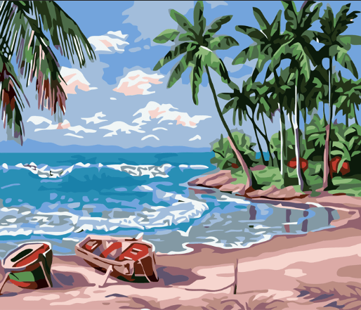 paintingnumberart Paint by Numbers Kit-Seaside scenery