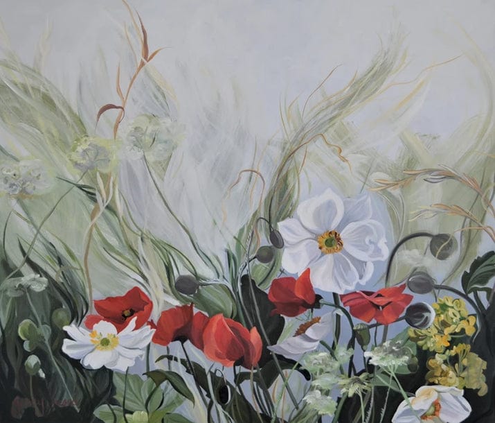paintingnumberart Paint by Numbers Kit – Small white and red chrysanthemums