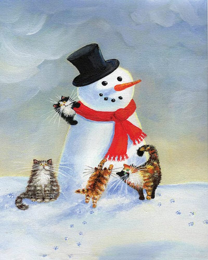 paintingnumberart Paint By Numbers Kit-Snow Cats