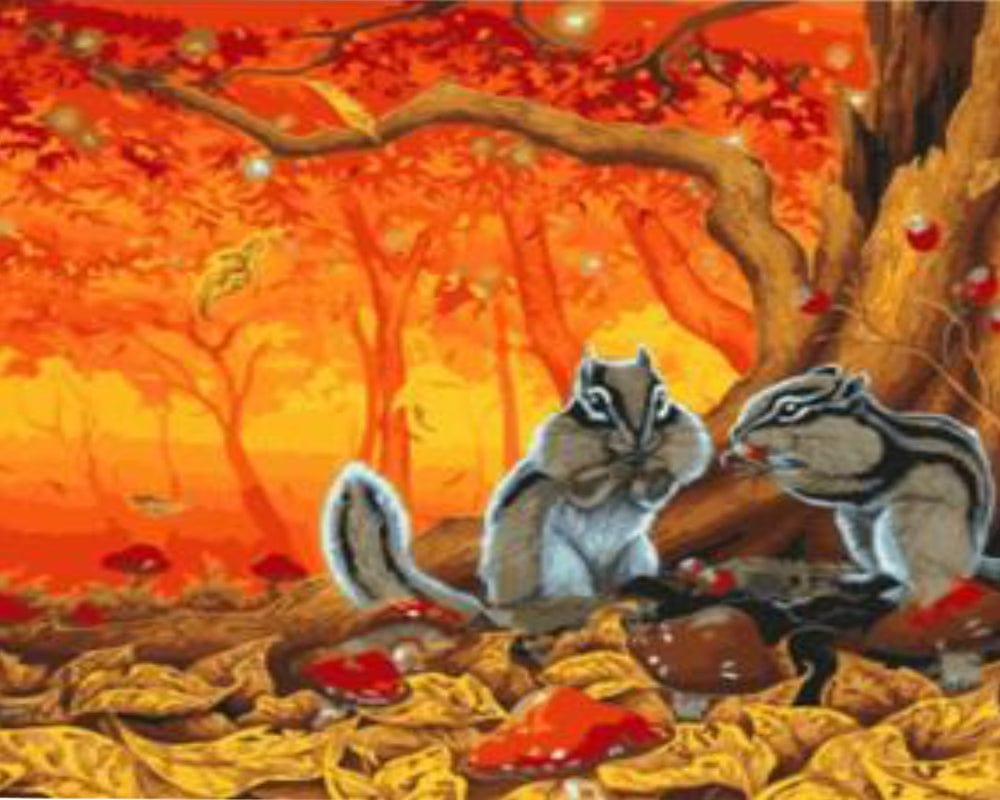 paintingnumberart Paint by Numbers Kit – Squirrels