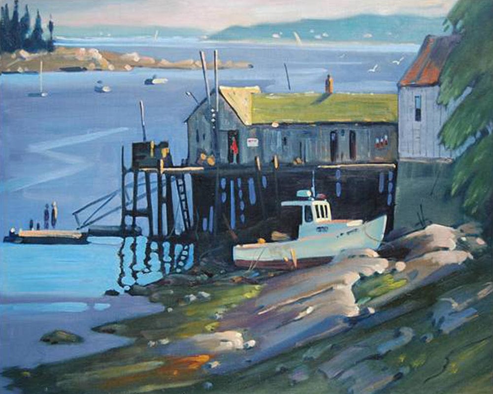 paintingnumberart Paint by Numbers Kit-Stonington Maine Canvas Print