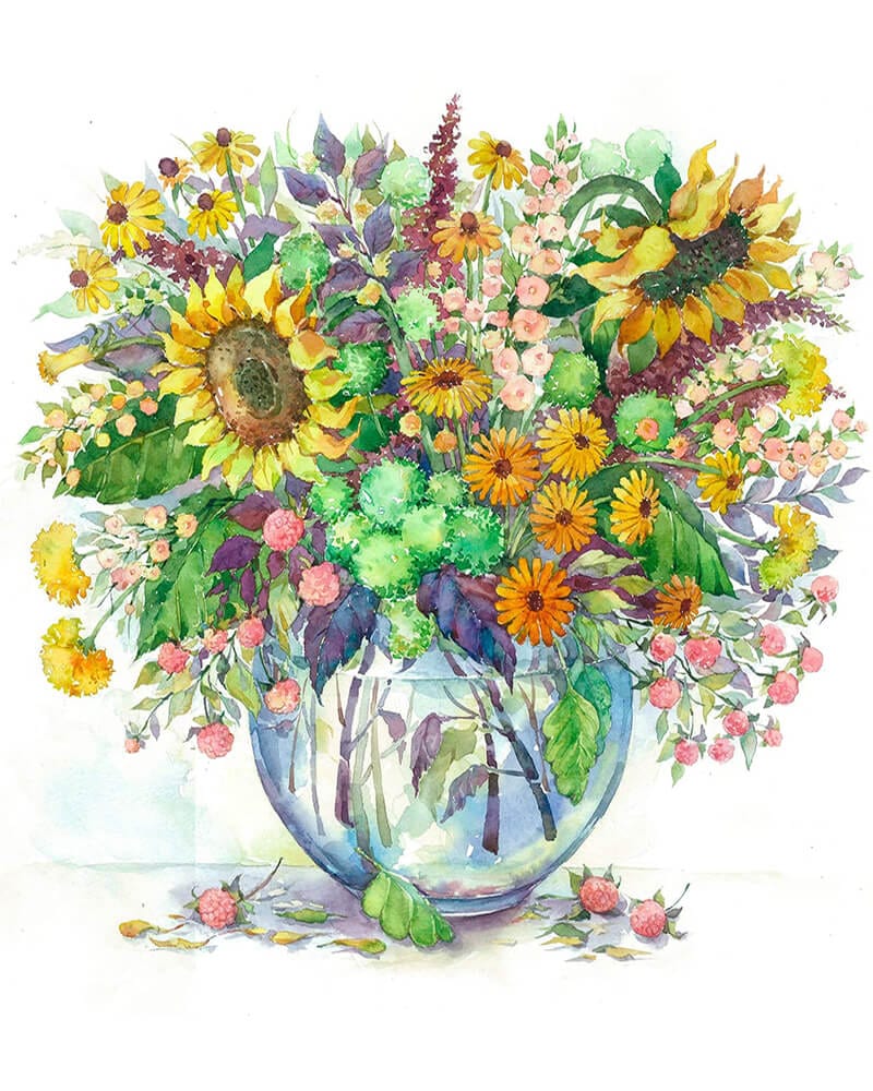 paintingnumberart Paint by Numbers Kit-Sunflowers Vase