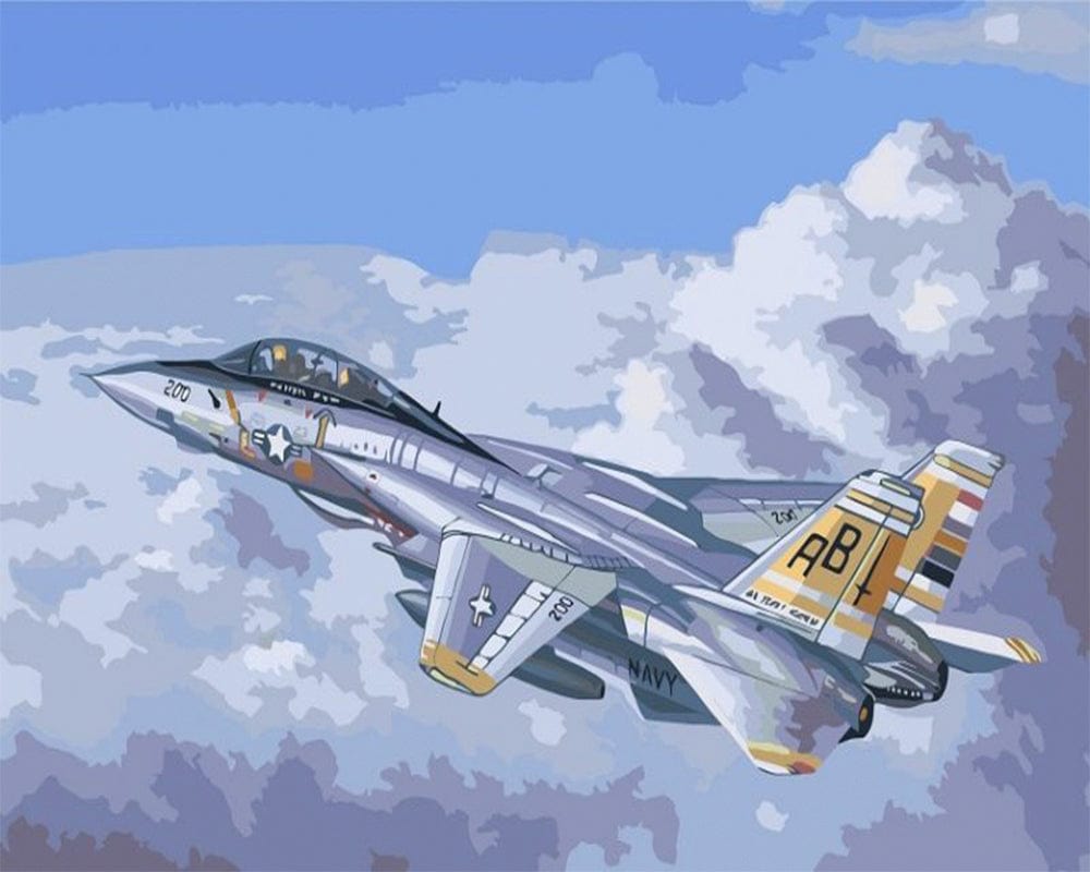 paintingnumberart Paint By Numbers Kit – Tomcat Plane