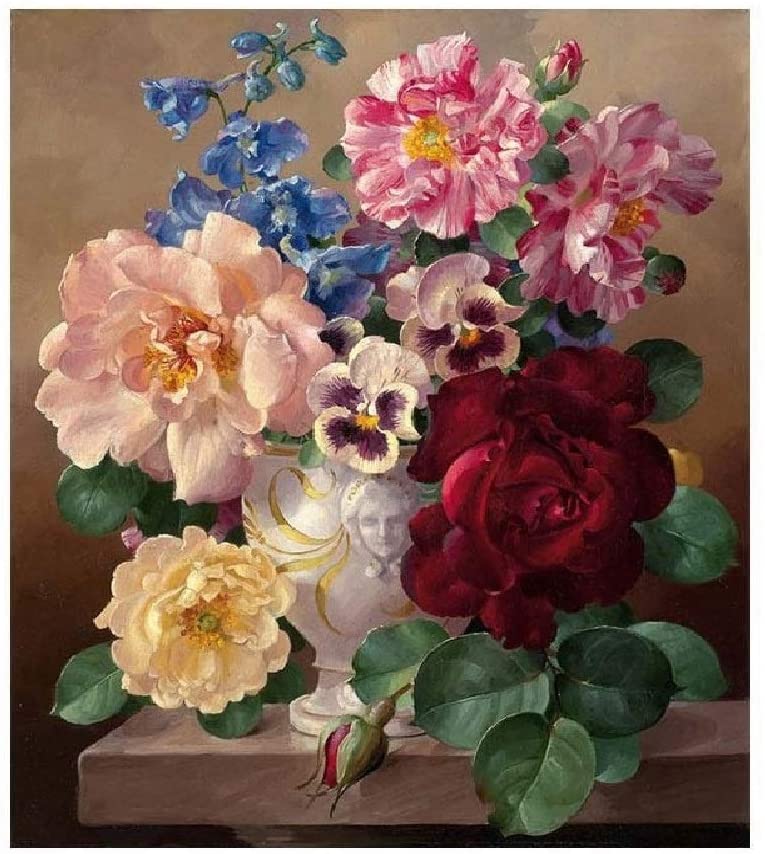 paintingnumberart Paint by Numbers Kit – Vintage Flower Bouquet