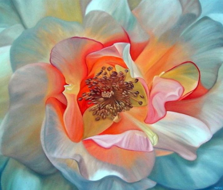 paintingnumberart Paint by Numbers Kit –White flowers in bloom