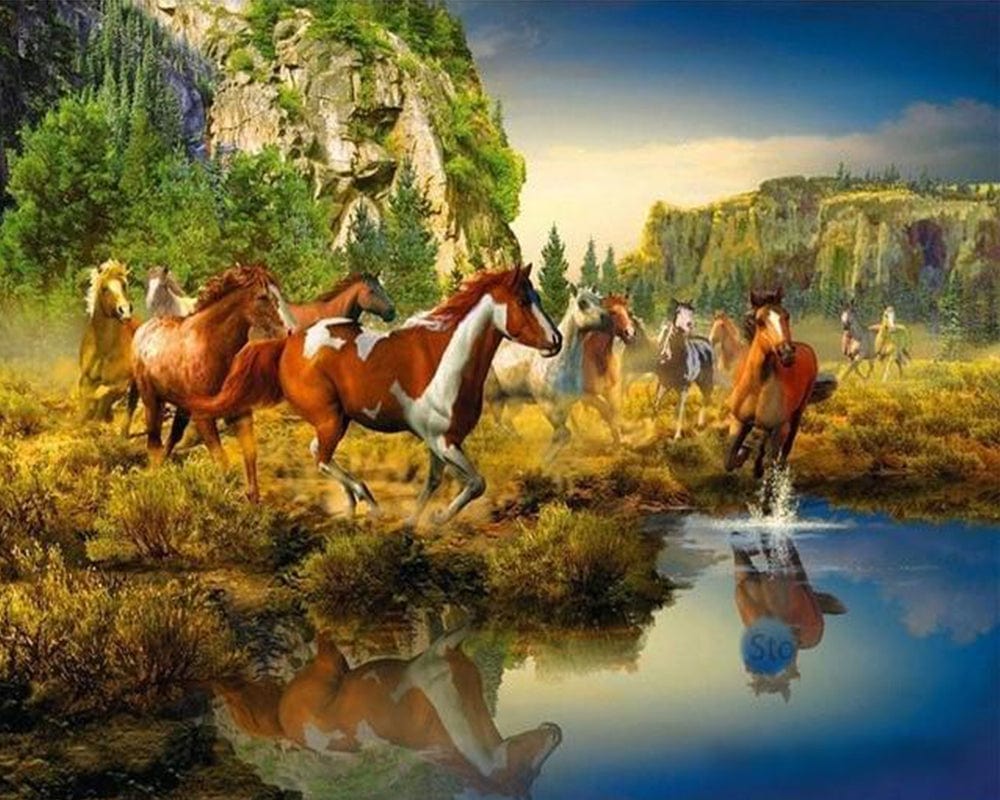 paintingnumberart Paint By Numbers Kit – Wild Horse Canyon