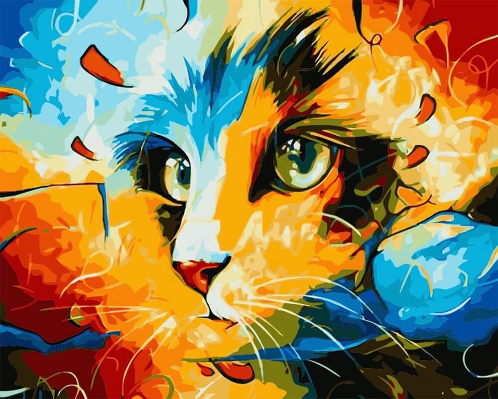 paintingnumberart Paint By Numbers Kit-Wondrous Cat Paint by Numbers Kit