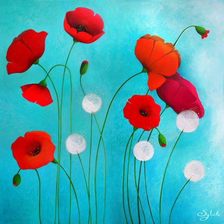 paintingnumberart Poppy by The Wind – Flowers Paint By Number