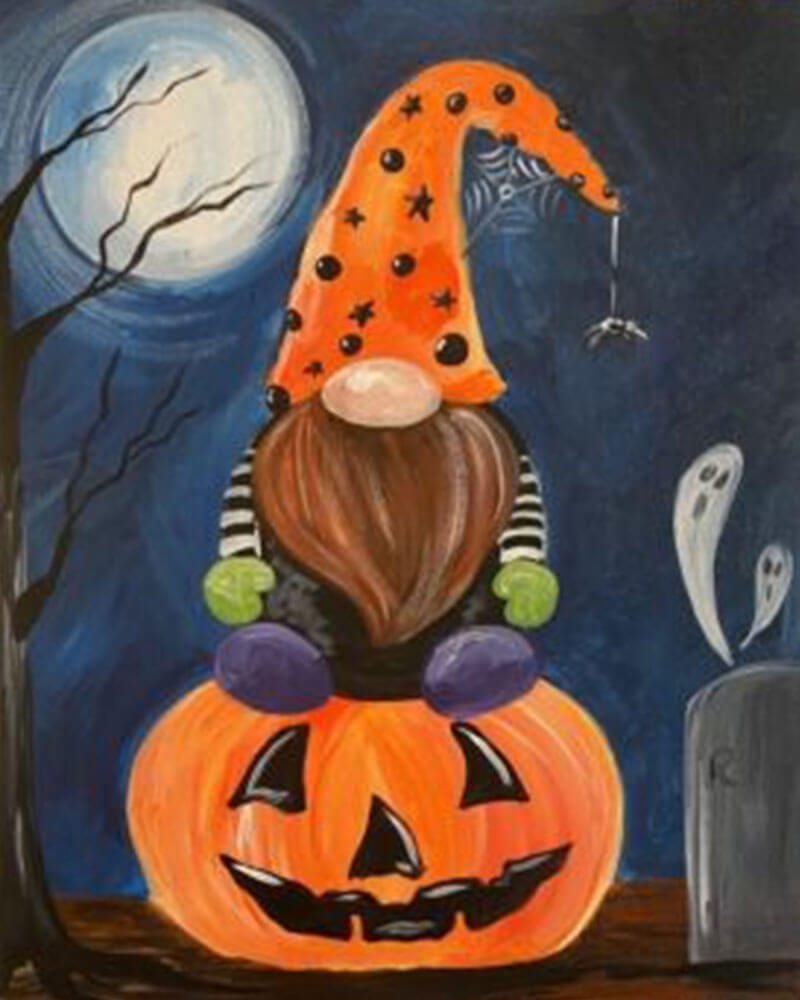 paintingnumberart Pumpkin Gnome#2-Paint by Numbers Kit