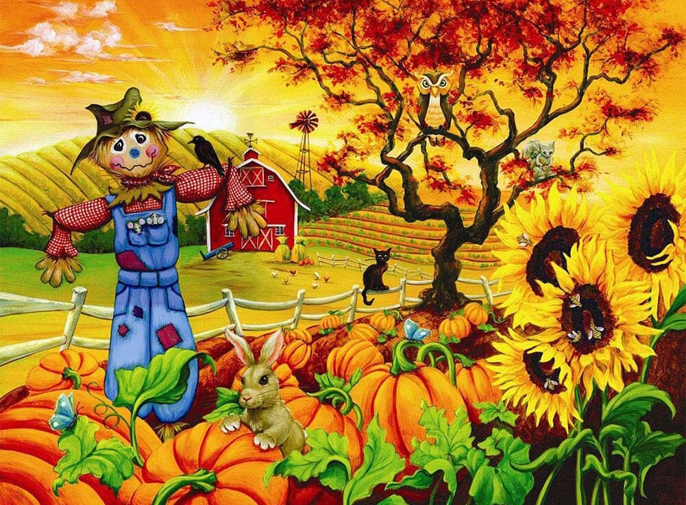 paintingnumberart Pumpkin-Paint by Numbers Kit